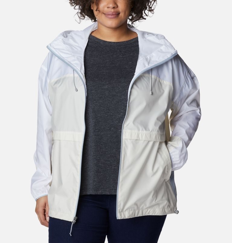 Women's Columbia Alpine Chill Windbreaker Jackets White | Plus Size CA-Y01L4